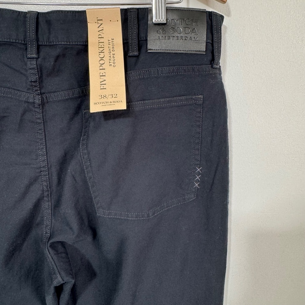 Scotch & Soda Straight Fit Five Pocket Pant in Black Men's Size W38 L32 - Picture 6 of 13